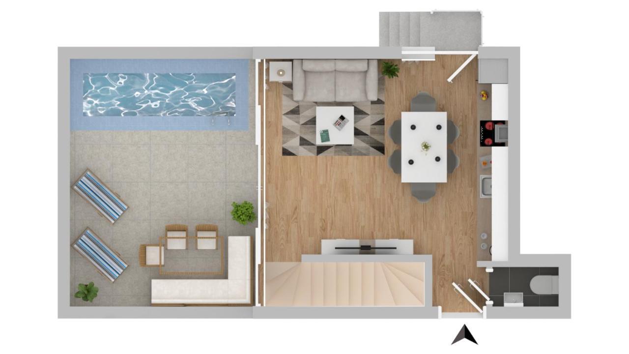 Villa Solis Lacus Modern Apartment - Private Heated Pool - Smart Tv Sky X - Free Parking Нивице Екстериор снимка
